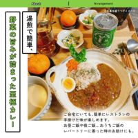 動物性原料不使用 野菜カレー盛り付け例